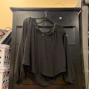 Black long sleeve blouse